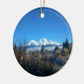 WinterUitzicht op Mount Shasta, CA Keramisch Ornament (Links)