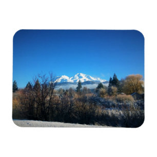 WinterUitzicht op Mount Shasta, CA Magneet