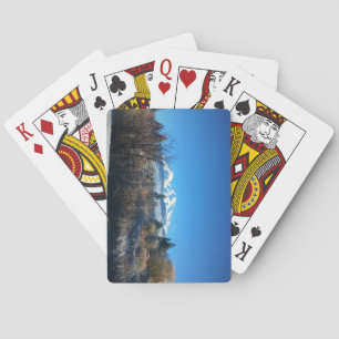 WinterUitzicht op Mount Shasta, CA Pokerkaarten