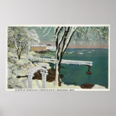 WinterUitzicht van de haven van Marblehead Poster (Voorkant)