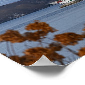 WinterUitzicht van de vuurtoren van Esopus Meadows Poster (Hoek)