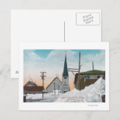 WinterUitzicht van Steadman Avenue, bedekt in snee Briefkaart (Voorkant / Achterkant)