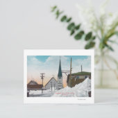 WinterUitzicht van Steadman Avenue, bedekt in snee Briefkaart (Staand voorkant)