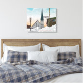 WinterUitzicht van Steadman Avenue, bedekt in snee Canvas Afdruk (Insitu (Slaapkamer))