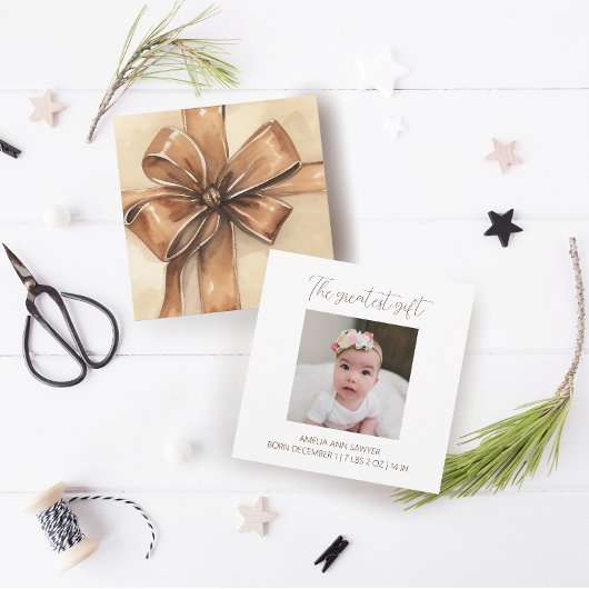 Wintervakantie Baby Geboorteaankondiging Aankondiging