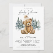 Wintervakantie Baby shower Kaart (Voorkant)