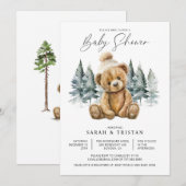 Wintervakantie Baby shower Kaart (Voorkant / Achterkant)
