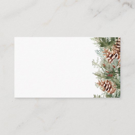 Wintervakantie bruiloft behuizing Kaarten (Achterkant)