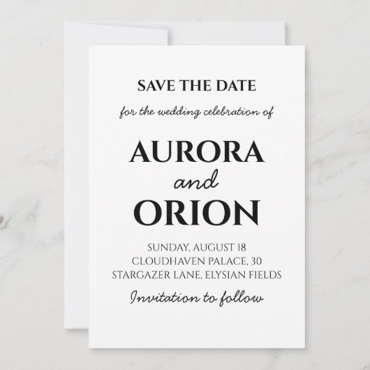 Wintervakantie bruiloft Bewaar de datum uitnodigin Kaart (Achterkant)