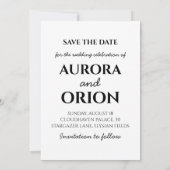 Wintervakantie bruiloft Bewaar de datum uitnodigin Kaart (Achterkant)