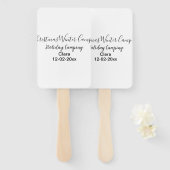 Wintervakantie camping op maat naamdatum toevoegen handwaaier (Voorkant en achterkant)