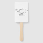 Wintervakantie camping op maat naamdatum toevoegen handwaaier (Achterkant)