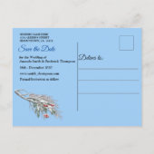 Wintervakantie die sparen de Datum plaatst Aankondigingskaart (Achterkant)