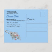 Wintervakantie die sparen de Datum plaatst Aankondigingskaart (Achterkant)