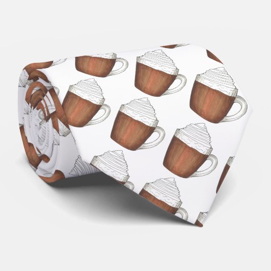 Wintervakantie Drinken warme chocolade cacao Stropdas (Opgerold)