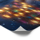 Wintervakantie Express Treinschilderij Poster (Hoek)