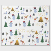 Wintervakantie Glossy Wrapping Paper, 30 in x 6 ft Cadeaupapier (Vlak)