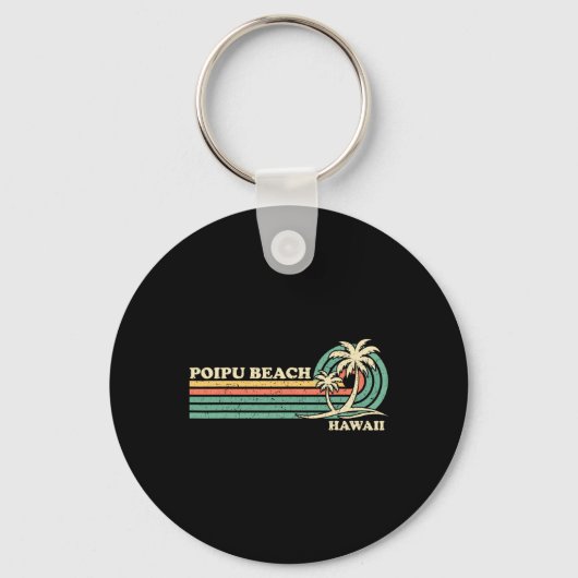wintervakantie Hawaii Poipu Beach Sleutelhanger (Voorkant)