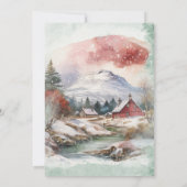 Wintervakantie Highland Holy Koe Baby shower Kaart (Achterkant)