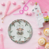 Wintervakantie Highland Holy Koe Baby shower Papieren Bordje (Feest)
