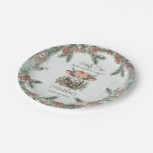 Wintervakantie Highland Holy Koe Baby shower Papieren Bordje (Gekanteld)