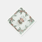 Wintervakantie Highland Holy Koe Baby shower Servet (Hoek)