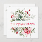 Wintervakantie holly RED BERRY bijkantoren (Voorkant / Achterkant)