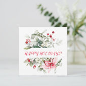 Wintervakantie holly RED BERRY bijkantoren (Staand voorkant)