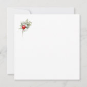 Wintervakantie holly RED BERRY bijkantoren (Achterkant)