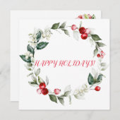 Wintervakantie holly RED BERRY bijkantoren (Voorkant / Achterkant)