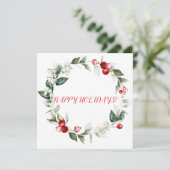 Wintervakantie holly RED BERRY bijkantoren (Staand voorkant)