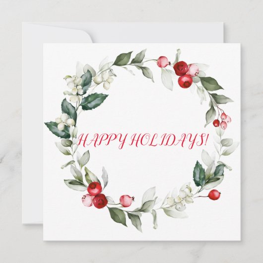 Wintervakantie holly RED BERRY bijkantoren (Voorkant)