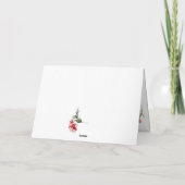 Wintervakantie holly RED BERRY bijkantoren Bedankkaart (Achterkant)