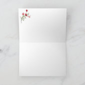 Wintervakantie holly RED BERRY bijkantoren Bedankkaart (Binnen)