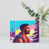 Wintervakantie Hunk 01 Briefkaart (Staand voorkant)