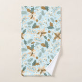 wintervakantie in Poinsettia Bad Handdoek (Handdoek)