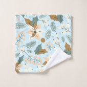 wintervakantie in Poinsettia Bad Handdoek (Wasdoekje)