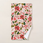 wintervakantie in Poinsettia Bad Handdoek (Handdoek)