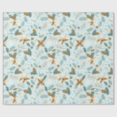 wintervakantie in Poinsettia Cadeaupapier (Vlak)