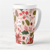 wintervakantie in Poinsettia Latte Mok (Rechterhoek)