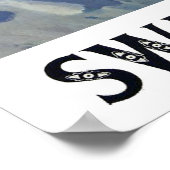 Wintervakantie in Zwitserland, man skiën, vintage Poster (Hoek)