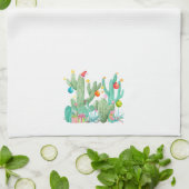 Wintervakantie Kerst Cactus Woestijn Zuidwesten K Theedoek (Gevouwen)