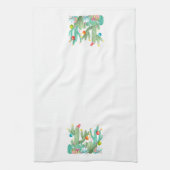 Wintervakantie Kerst Cactus Woestijn Zuidwesten K Theedoek (Verticaal)