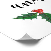 wintervakantie kiezen voor een stoelbord poster (Hoek)