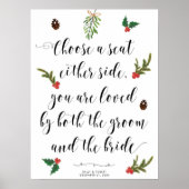 wintervakantie kiezen voor een stoelbord poster (Voorkant)