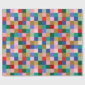  wintervakantie kleurrijk geometrisch patroon cadeaupapier (Vlak)