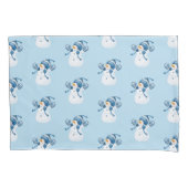 Wintervakantie Kussensloop-Snowman Kussensloop (Voorkant)