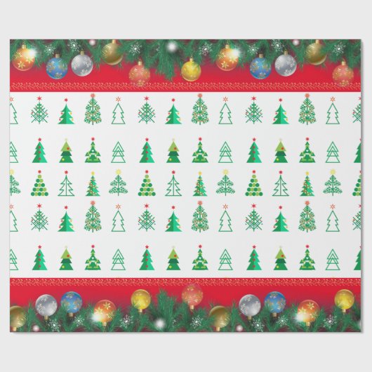 Wintervakantie met cadeautjes met kerstfeestvieren cadeaupapier (Vlak)