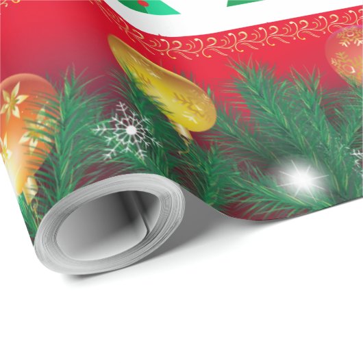 Wintervakantie met cadeautjes met kerstfeestvieren cadeaupapier (Rol Hoek)