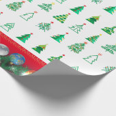 Wintervakantie met cadeautjes met kerstfeestvieren cadeaupapier (Hoek)